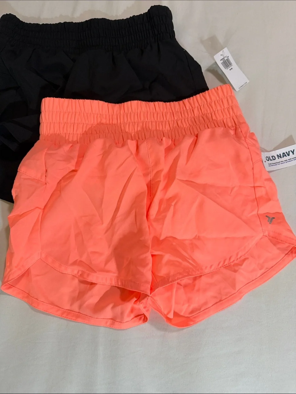 🏃‍♀️ Old Navy Girl’s Athletic Shorts - Black & Coral